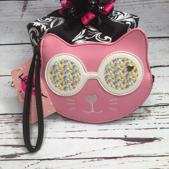 Betsey Johnson Handbags - Luv Betsey Confetti Kitty Wristlet Coin Purse